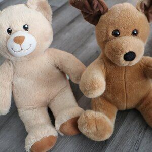 Two beautiful Build-A-Bear Workshop Stuffed Animals Dog and Bear